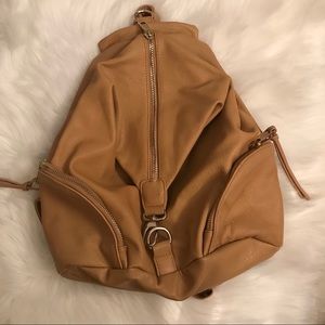 Sondra Roberts Brown Backpack Zipper Satchel